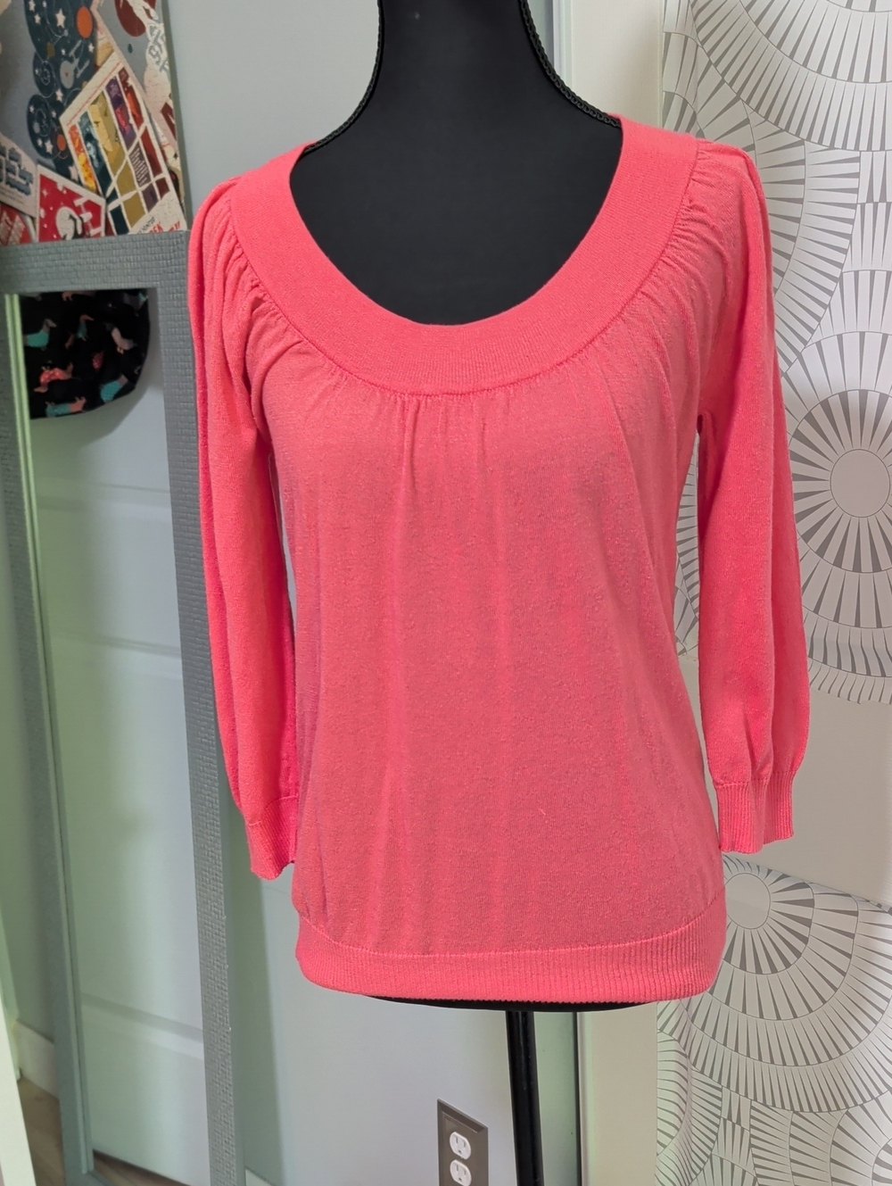 The Limited Pink Lightweight Scoop Neck Top